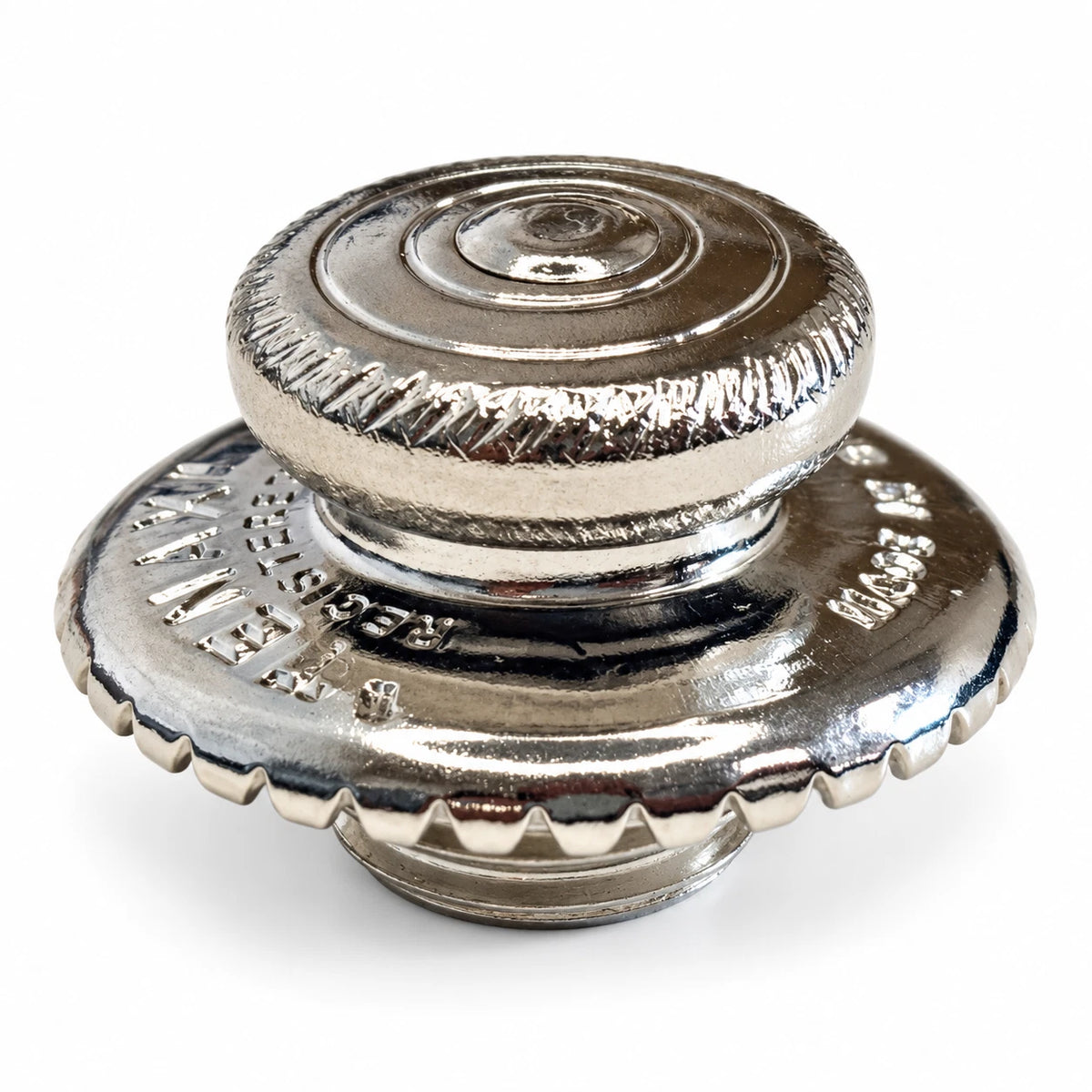 TENAX No. 31K Knurled Button –Brass Nickel Plated Finish