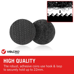 VELCRO® Brand VELCOIN® Peel & Stick Coins - 13mm & 22mm