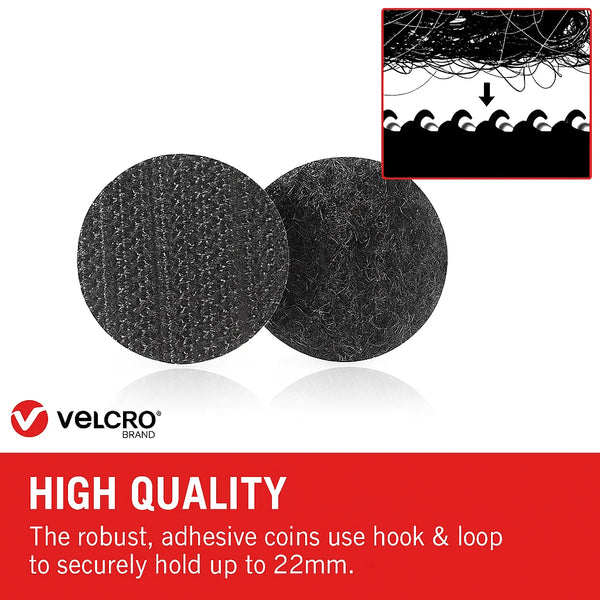 VELCRO® Brand VELCOIN® Peel & Stick Coins - 13mm & 22mm