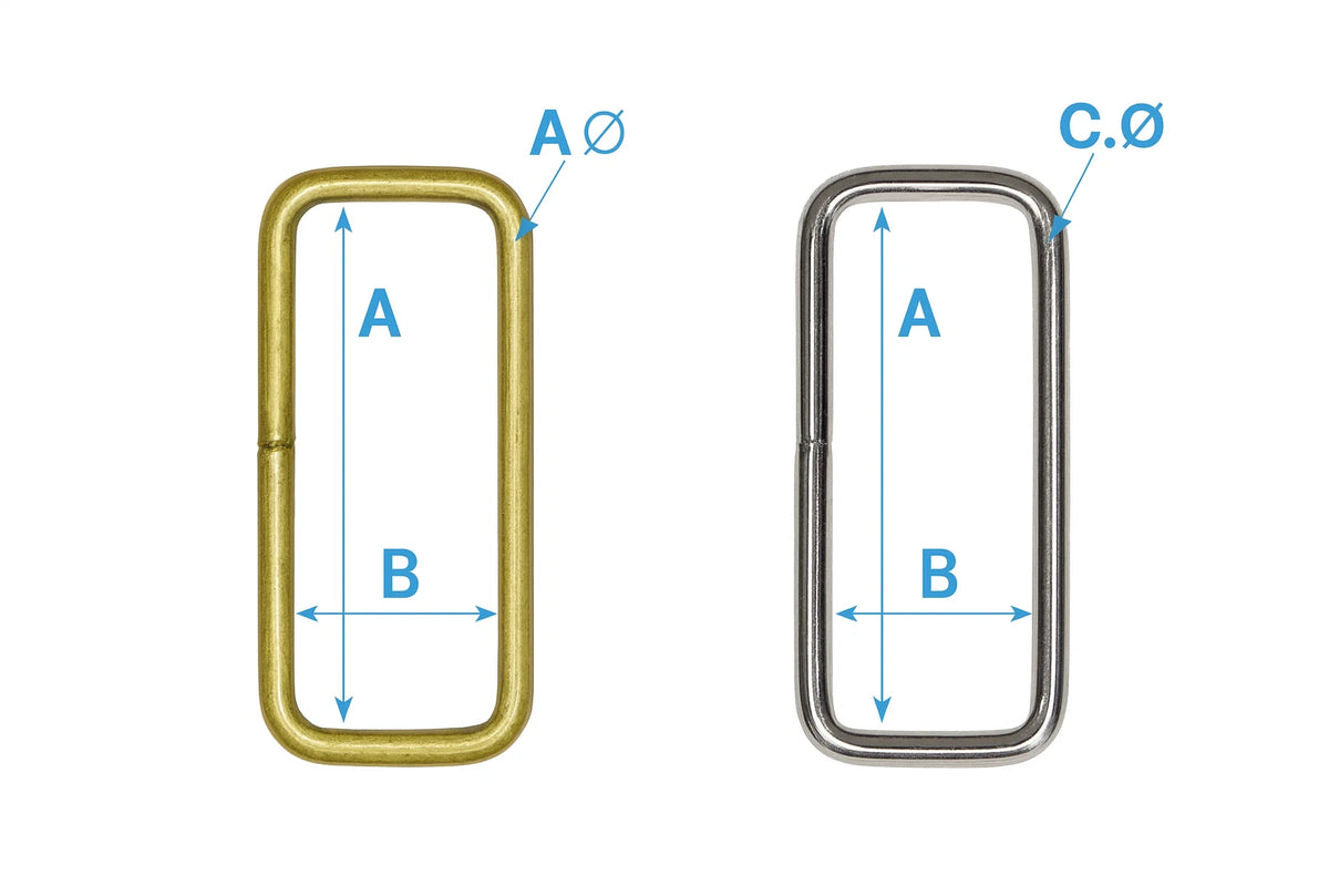 Welded Steel Rectangle Ring - Multiple Sizes & Finishes
