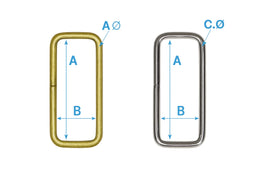 Welded Steel Rectangle Ring - Multiple Sizes & Finishes