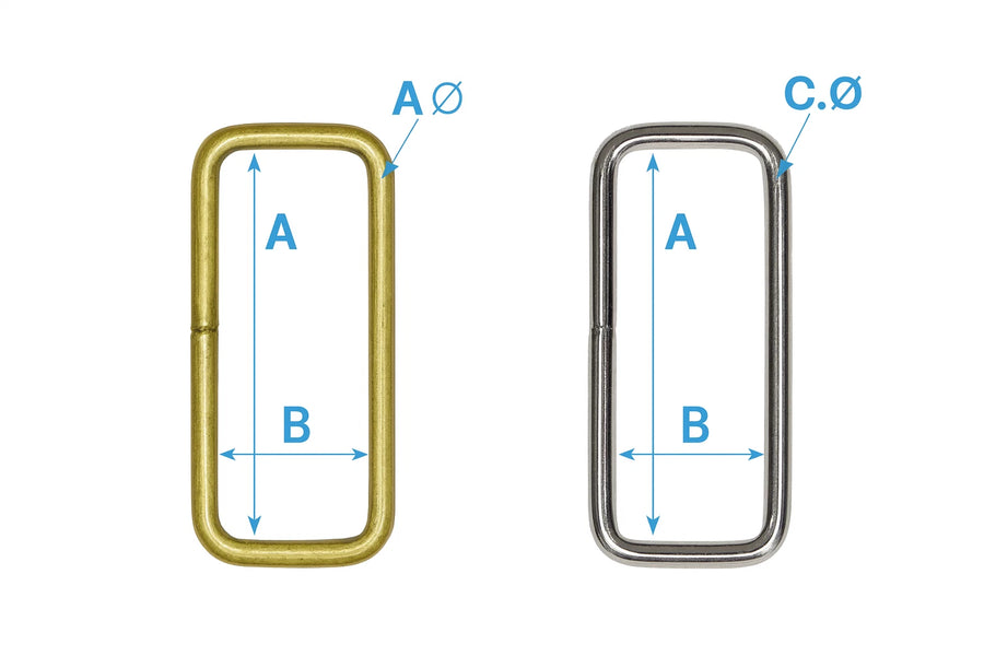 Welded Steel Rectangle Ring - Multiple Sizes & Finishes