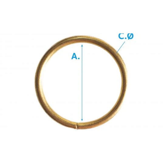 Open O Ring - Electro Brassed & Nickel Plated Steel (19mm-38mm)