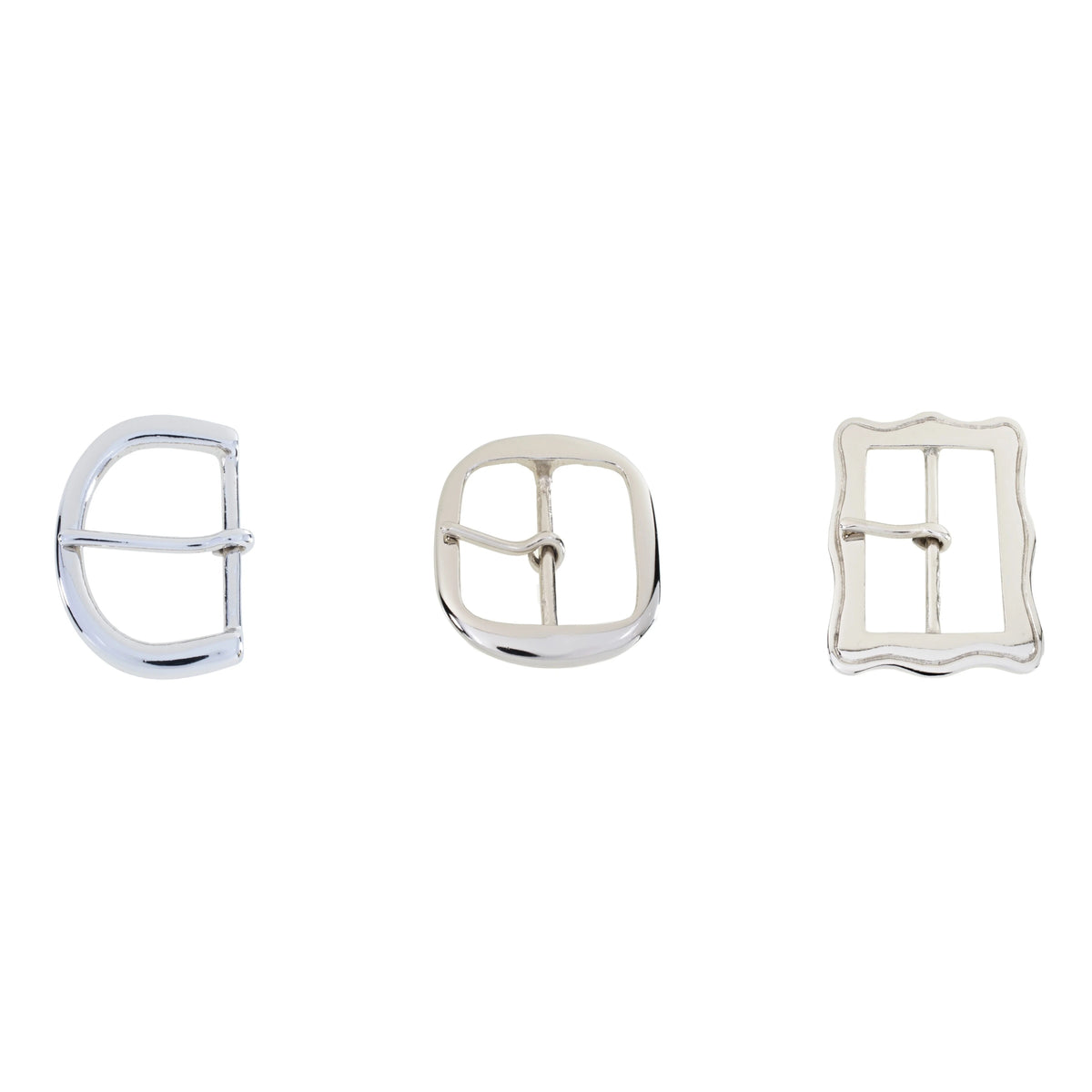 Nickel Plated Brass Belt Buckles | 45mm & 50mm | Multiple Styles Available