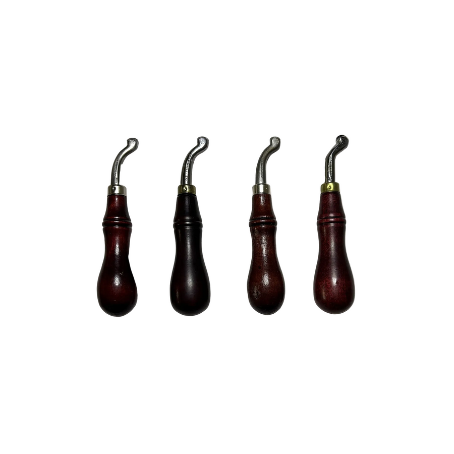 Leather Single Edge Creaser | Sizes 1–4 | Rosewood Handle | Leatherworking Tool