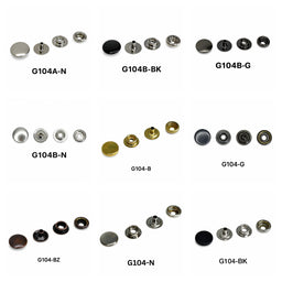 Press Studs with Decorative Cap – 13mm & 15mm | Nickel, Brass, Black Enamel, Gunmetal & Bronze
