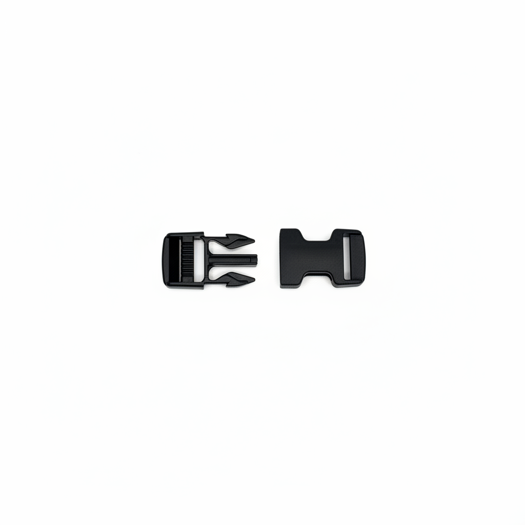 Side Release Buckle Halves Side by Side White Background