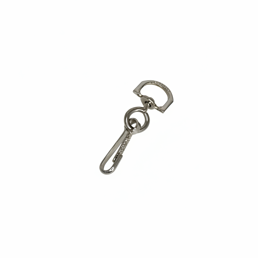 Silver D-Ring Swivel Snap Hook