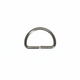 Silver Nickel D-Ring White Background