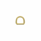 Small Gold D-Ring White Background