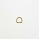 Small Gold D-Ring White Background
