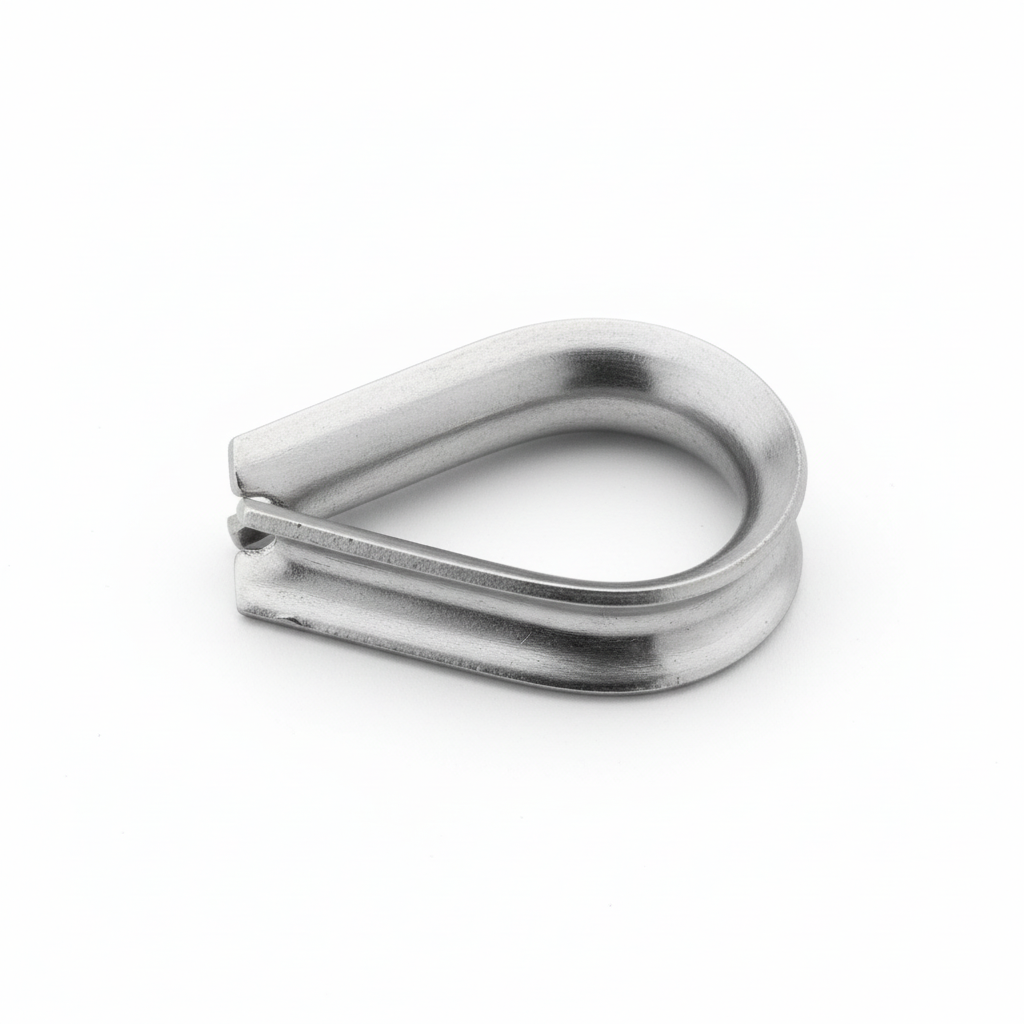 Stainless Steel Wire Rope Thimble – White Background