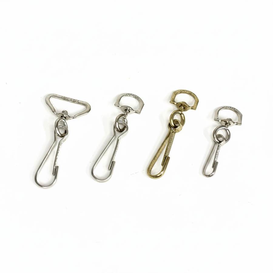 Swivel Snap Hooks Four Finishes Brilliant White Background