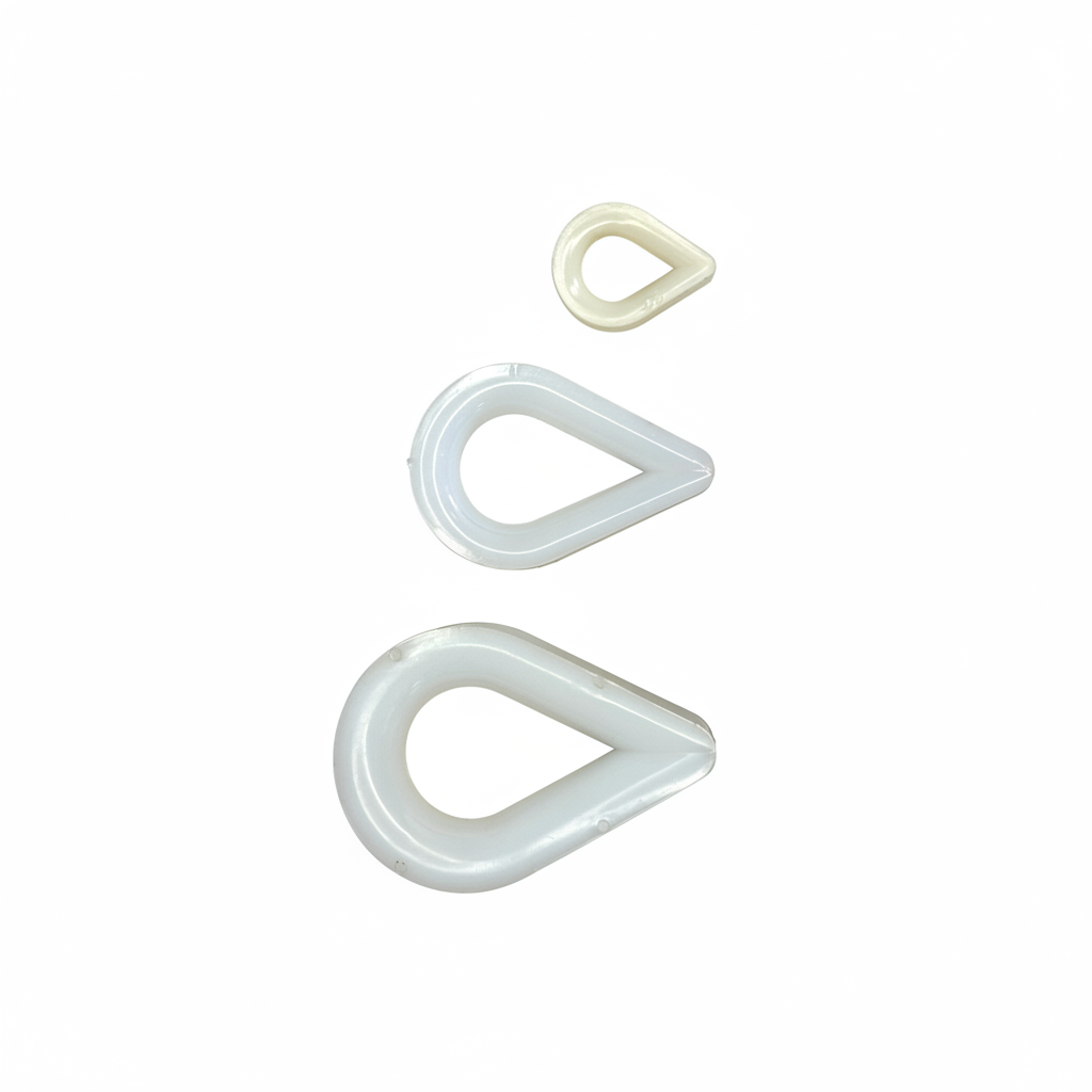 White Plastic Thimbles – Brilliant White Background 1:1