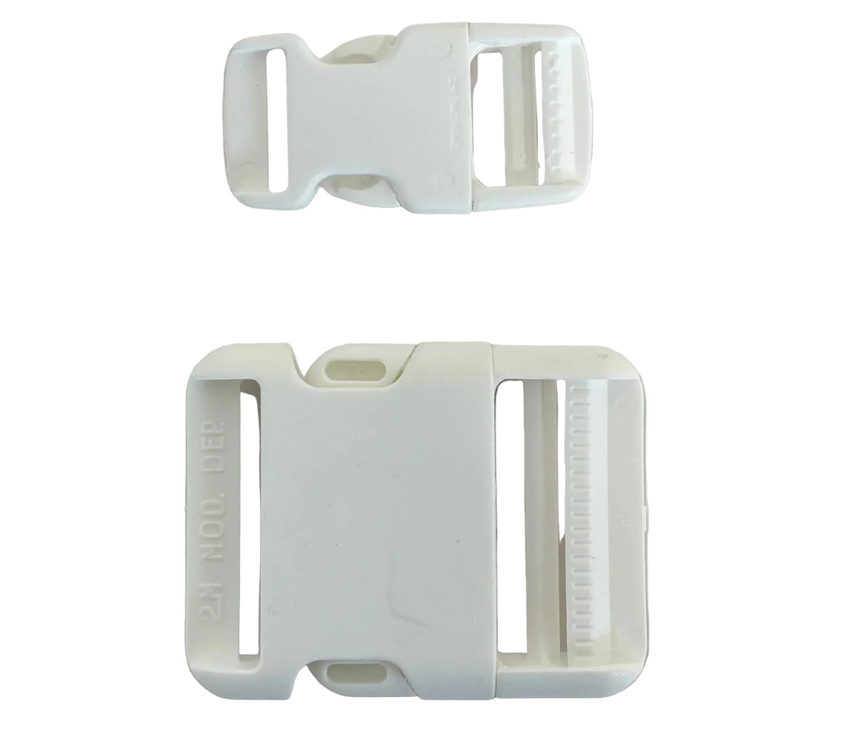 White Slide Squeeze Buckle 25mm 50mm
