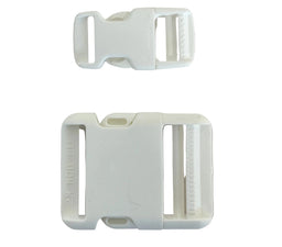 White Slide Squeeze Buckle 25mm 50mm