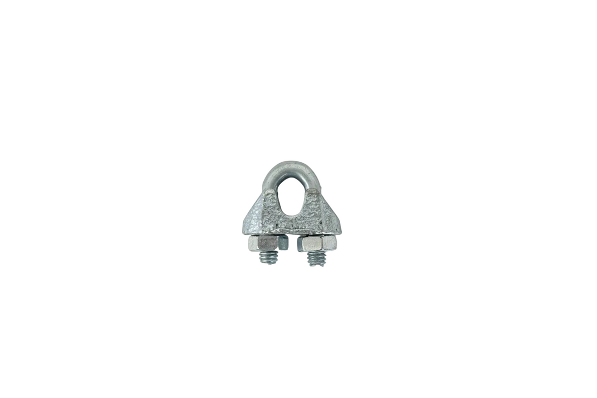 Wire rope clip on white background
