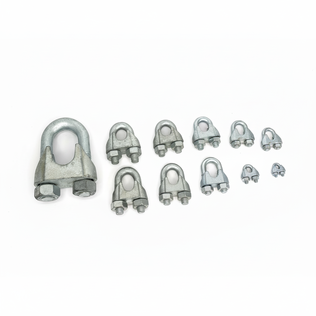Wire Rope Grips – Bright Zinc Plated Steel (3mm–16mm)